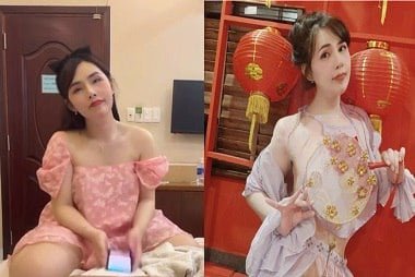 Em đào 2m5 nhảy nhót dữ dội
